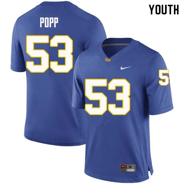 Youth #53 Brian Popp Pittsburgh Panthers College Football Jerseys Sale-Royal